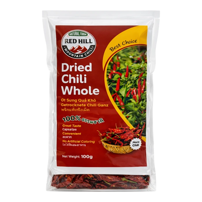 RED HILL Dried Chilli Whole 100g