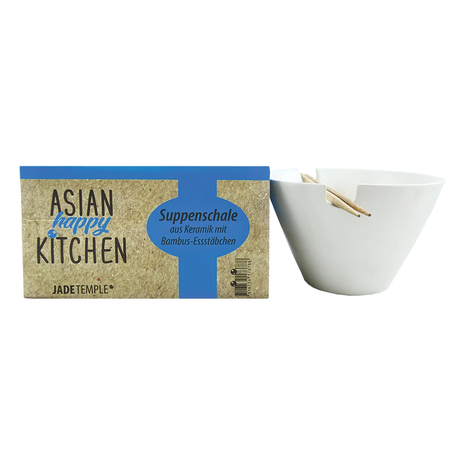 JADE TEMPLE Suppenschale m. Bambusstäbchen