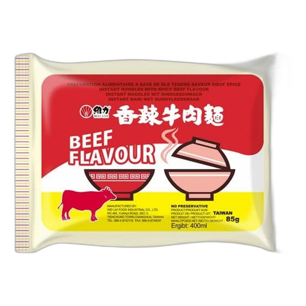 WEI LIH Instant Noedel Rundvlees 85G