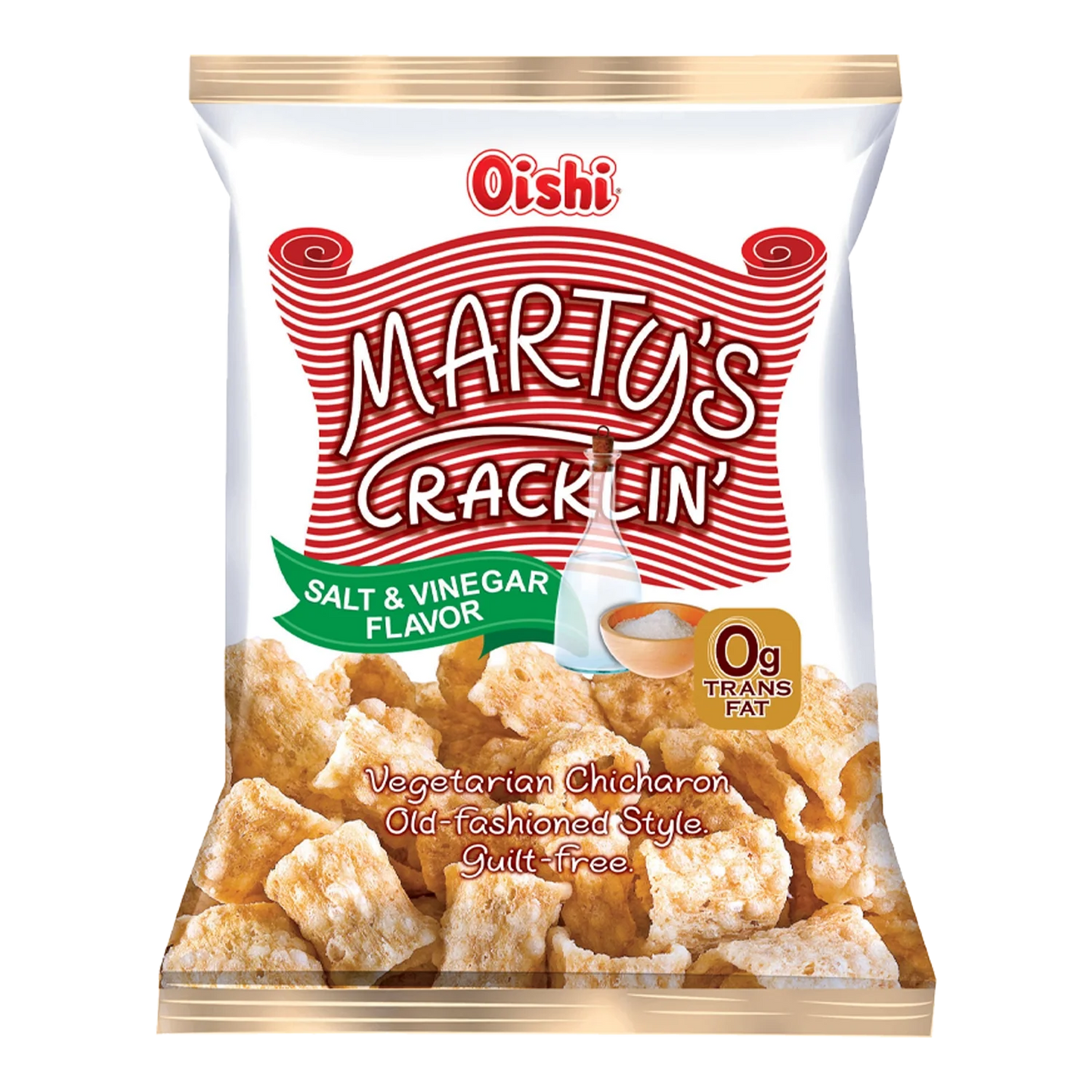 OISHI MARTY'S Cracklin Zout & Azijn Chicharron 90G