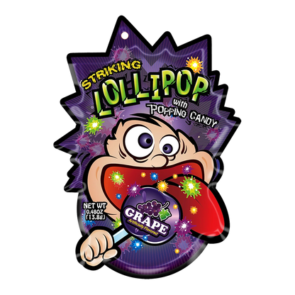 OPVALLENDE Lollipop Popping Candy Grape 13,8G