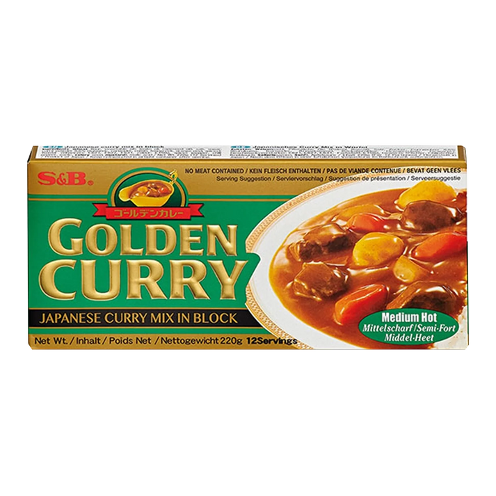 S&B Gouden Curry Medium Heet 220G