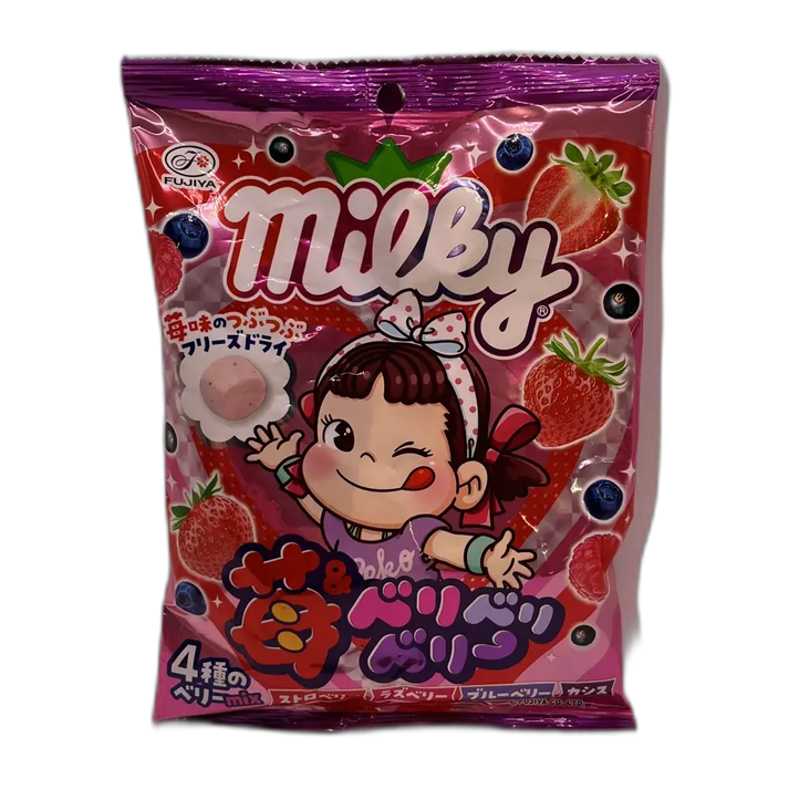 FUJIYA Melkachtige Aardbeien- en Bessenzak 65G