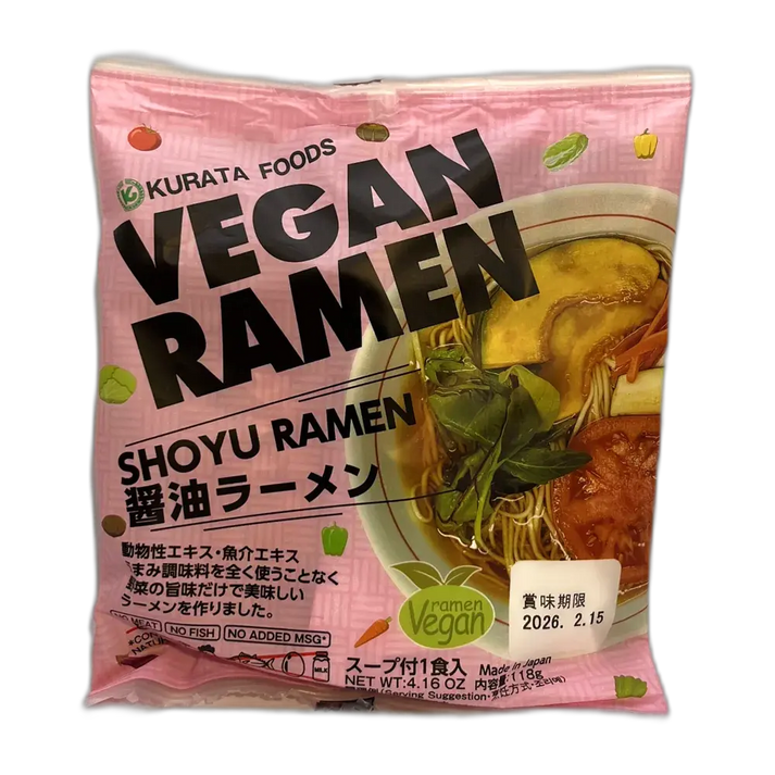 KURATA VEGAN Ramen Maaltijd Shoyu Smaak 118G