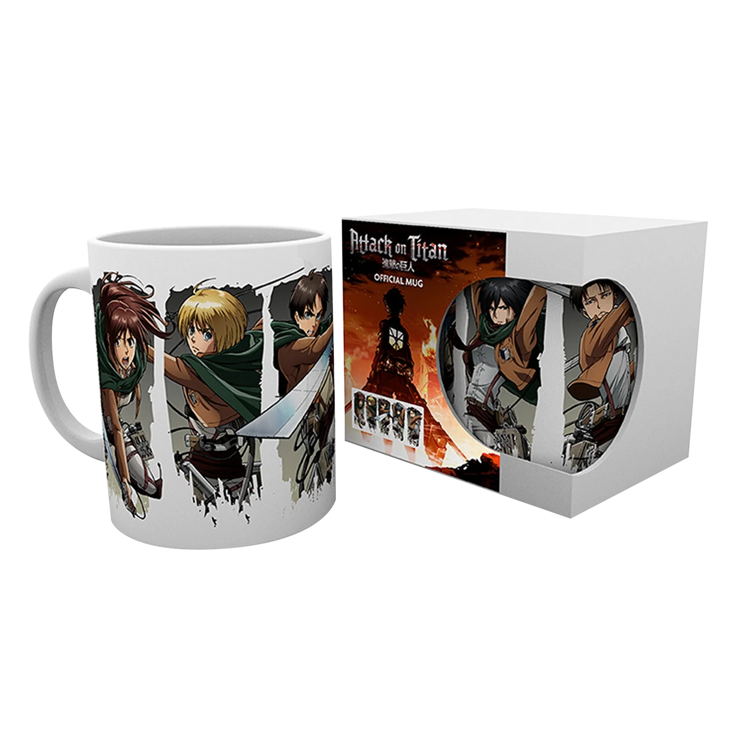 ATTACK ON TITAN Mok 320ml Karakters Montage