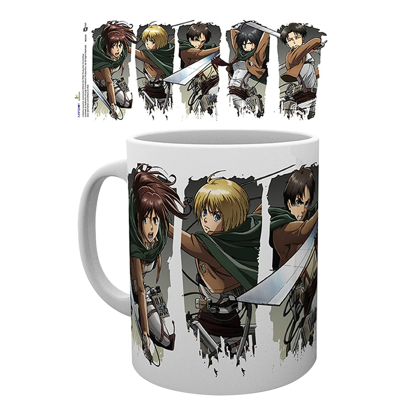ATTACK ON TITAN Mok 320ml Karakters Montage