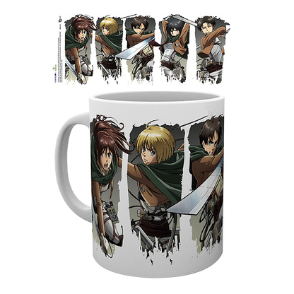 ATTACK ON TITAN Mok 320ml Karakters Montage