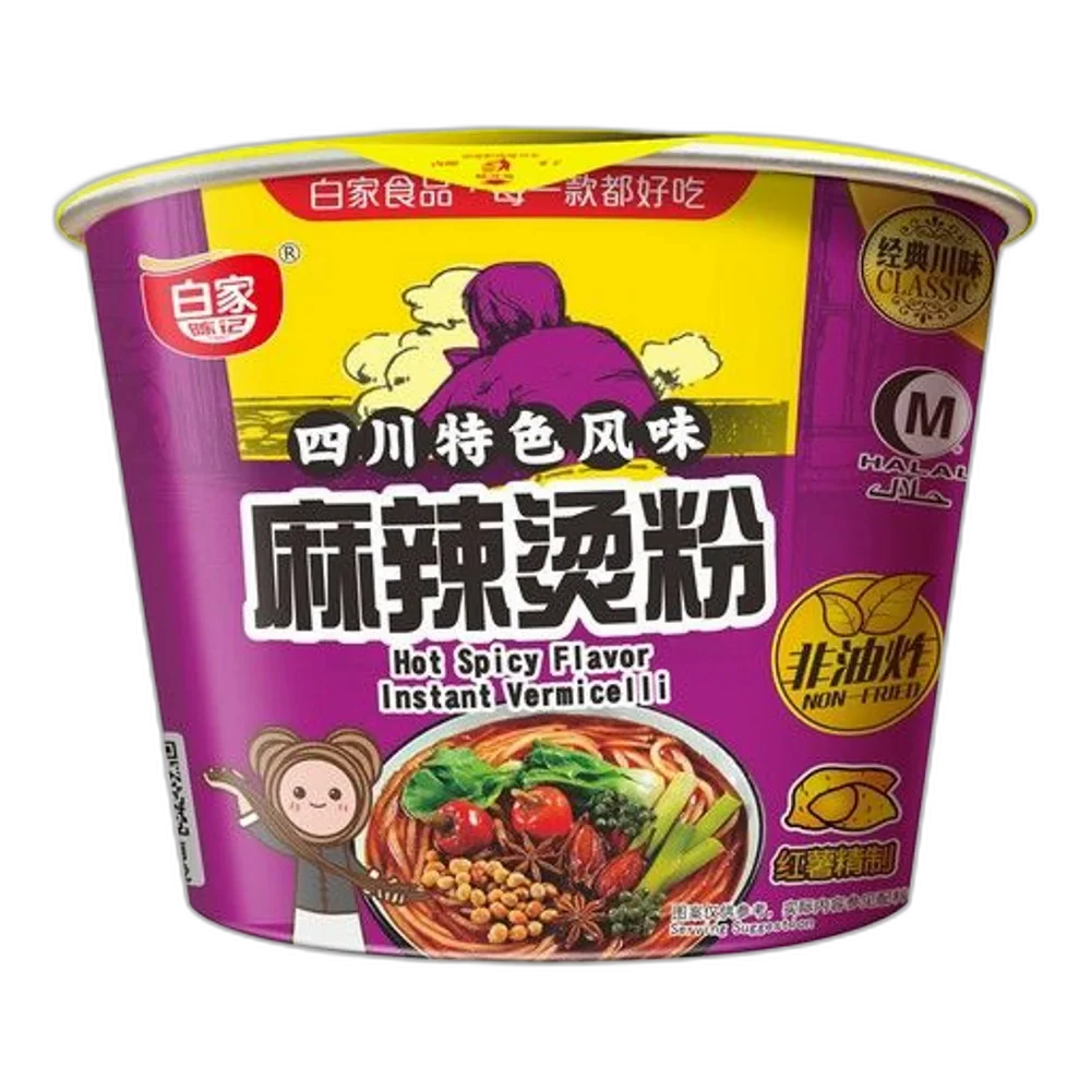 BAIJIA Instant Vermicelli Pittige Hot Cup 105G