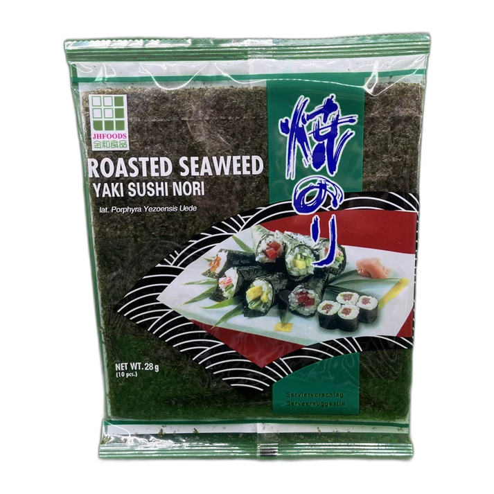 JHFOODS Zeewier Geroosterde Yaki Sushi Nori Groen 28G