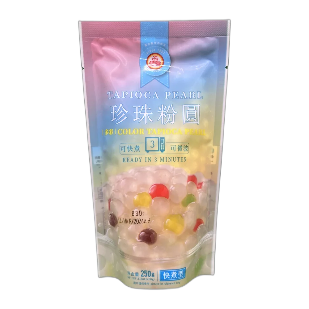 CN WFY Nieuwe Sago Parels Topping Mix Gekleurd 250g