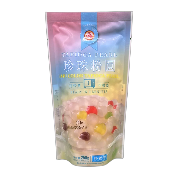 CN WFY Nieuwe Sago Parels Topping Mix Gekleurd 250g