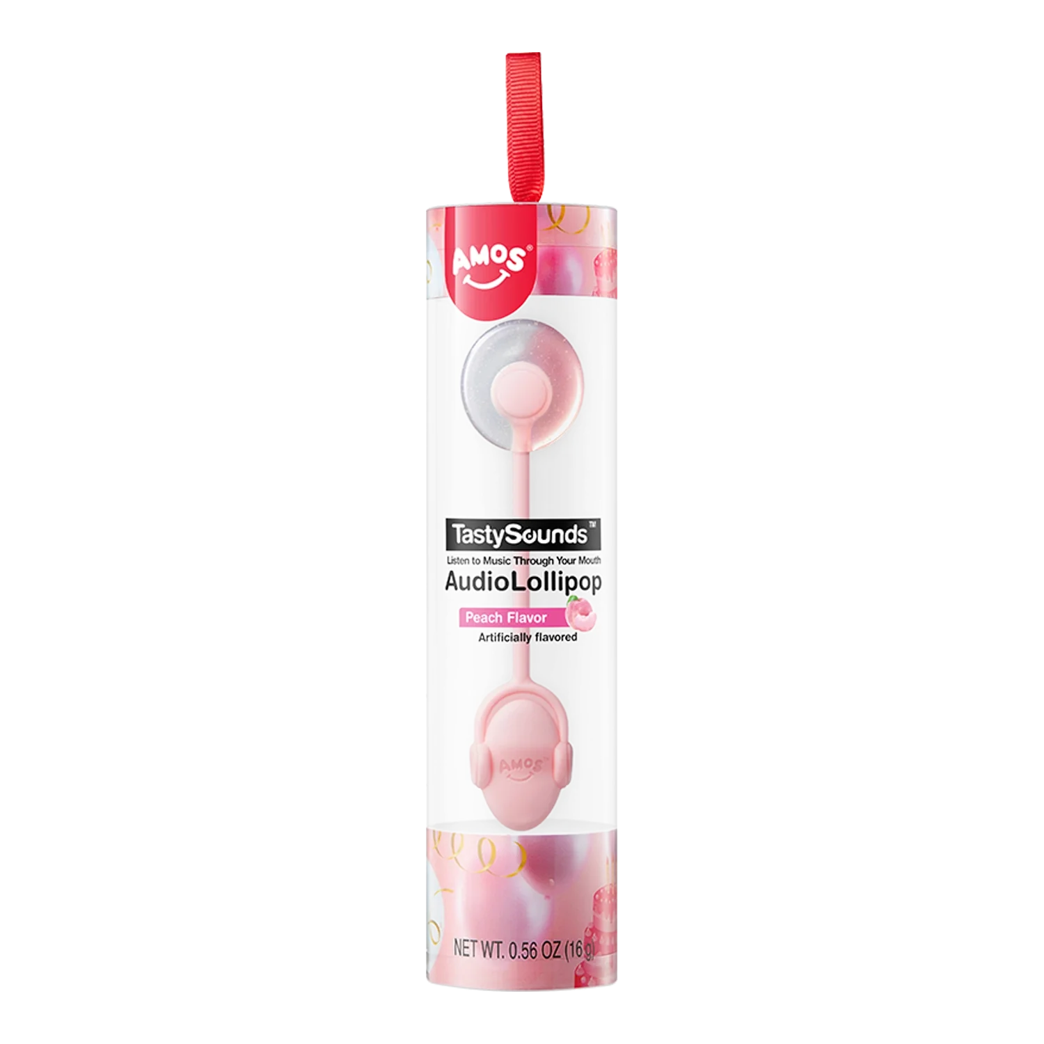 AMOS Tasty Sounds Lollip. Peach w.Music BGirl 16G