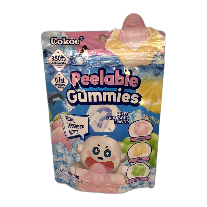 COKOC Peelable Gummies Gemengde Fruit Frisdrank 60G