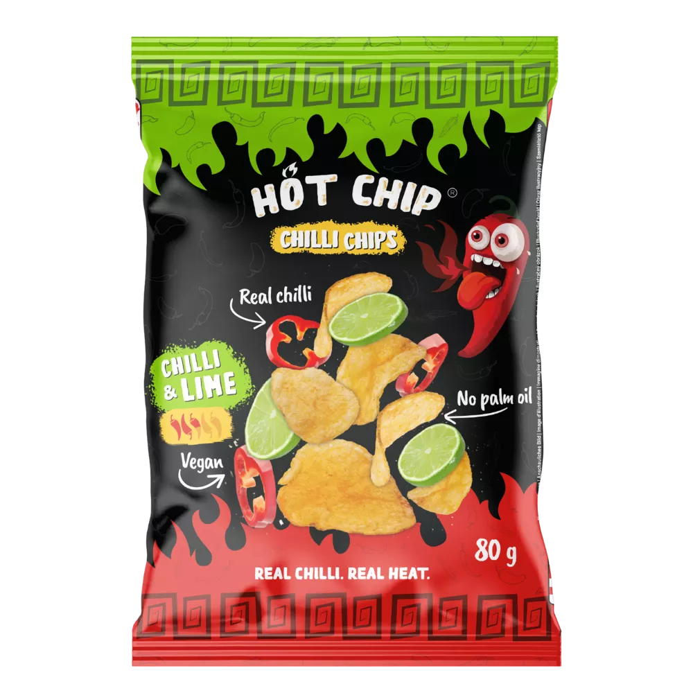 HOT CHIP Aardappelchips Chili & Limoen 80G