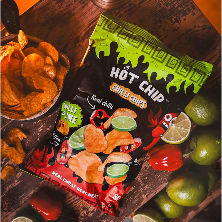 HOT CHIP Aardappelchips Chili & Limoen 80G