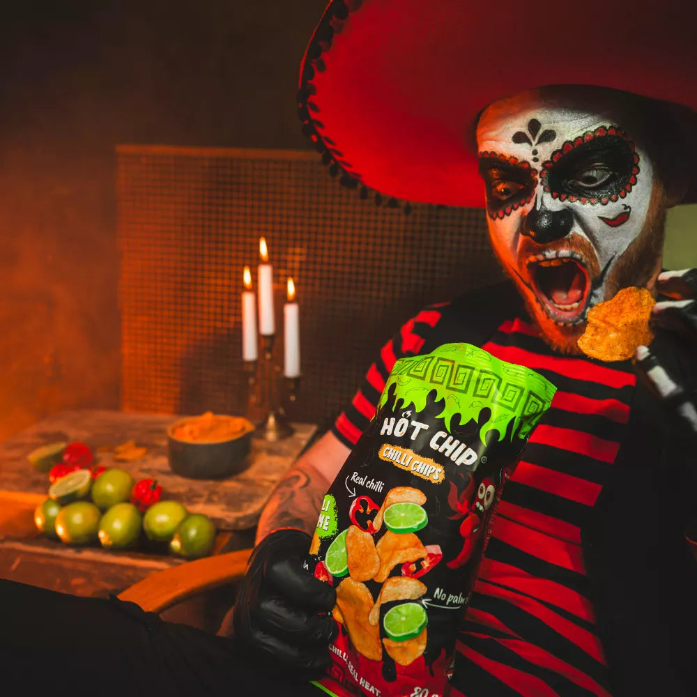 HOT CHIP Aardappelchips Chili & Limoen 80G