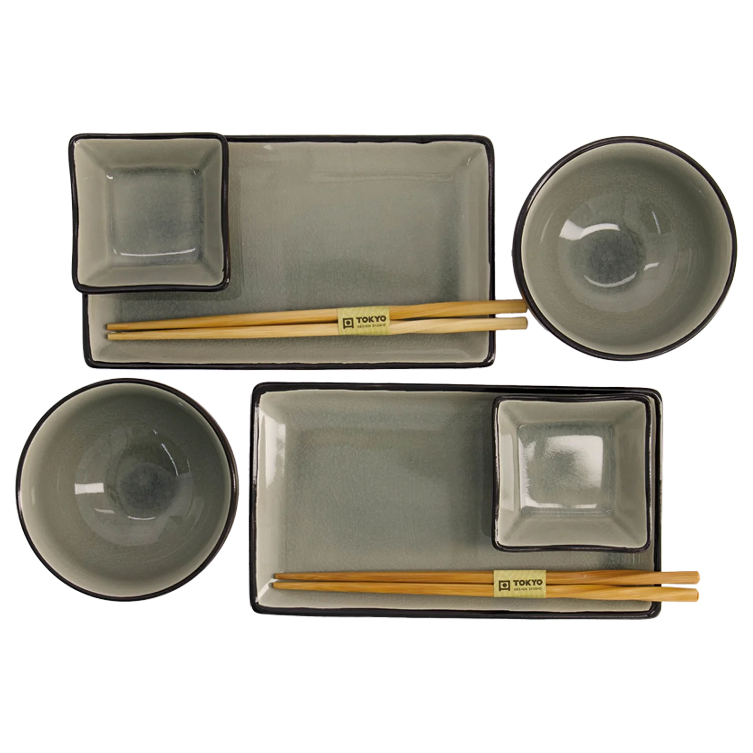 TOKYO DESIGN Glassy Grey Giftset (8pcs)