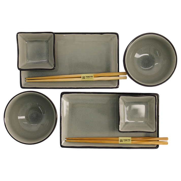 TOKYO DESIGN Glazig grijze cadeauset (8 stuks)