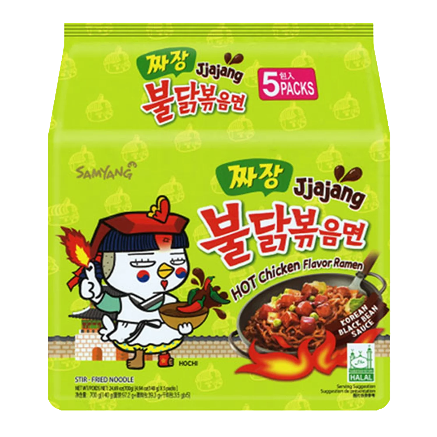 SAMYANG Buldak Jjajang Hot Chicken Ramen 5x140G
