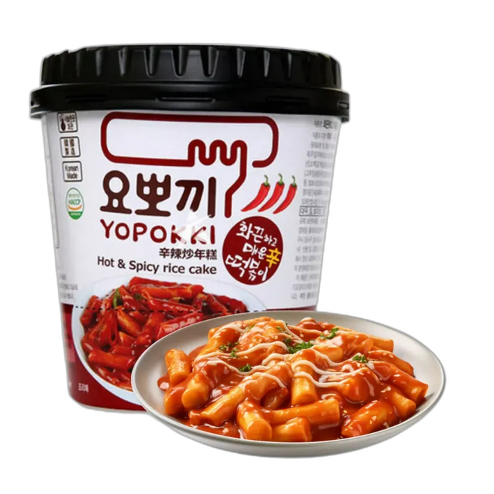 YOPOKKI Hot & Spicy Tteokbokki Cup – Koreaanse instant rijstcake 120g