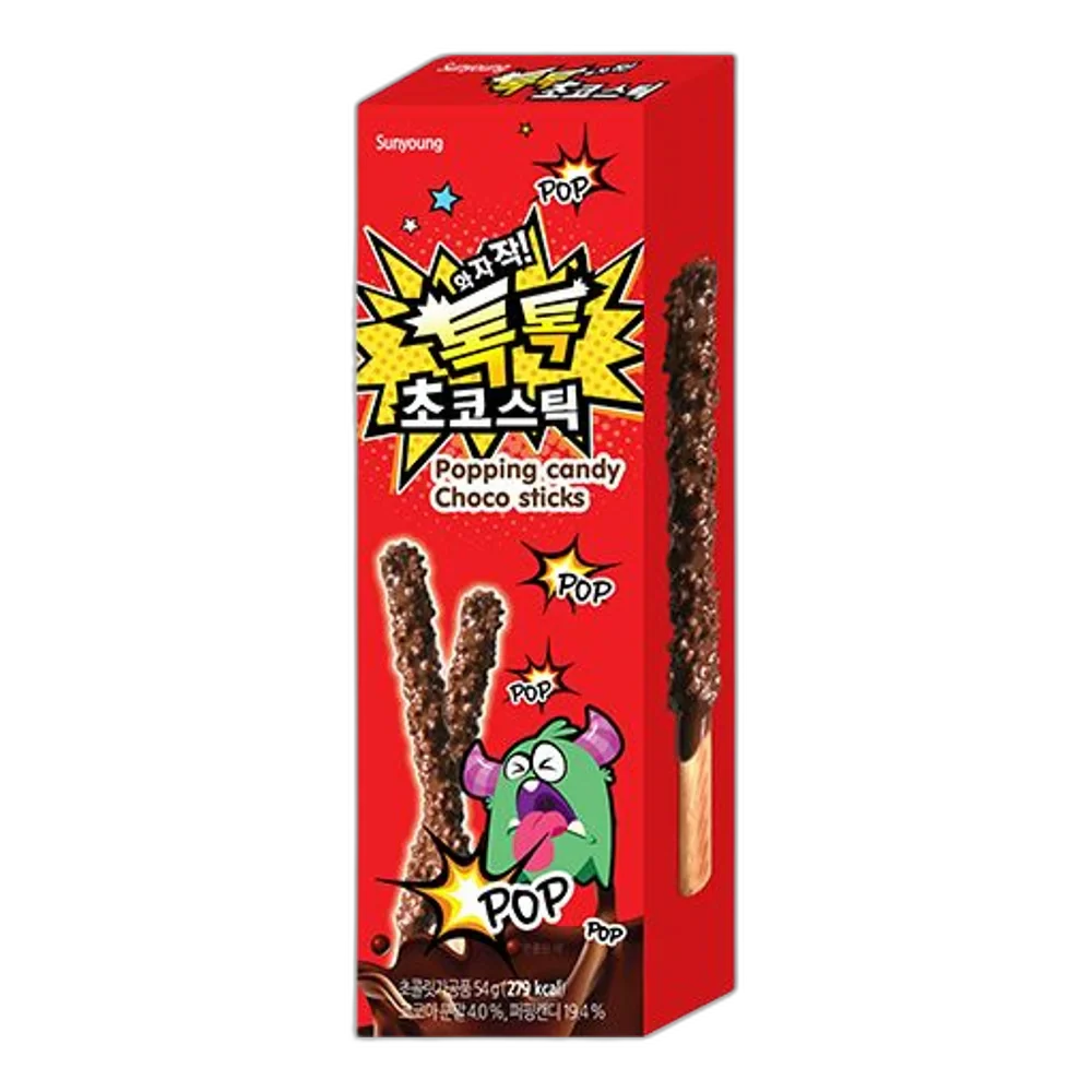 SUNYOUNG Big Popping Candy Choco Sticks 54G