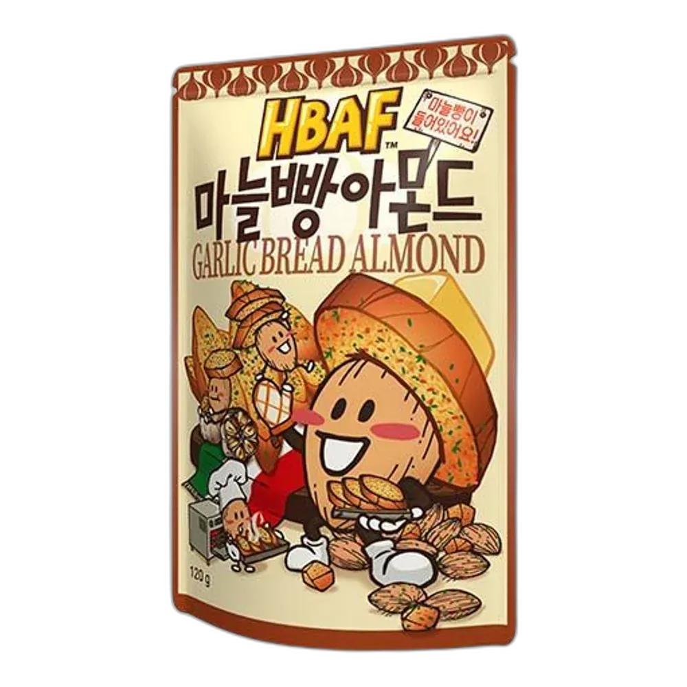 HBAF Amandel Knoflookbrood 120G – knoflooksnack met croutons