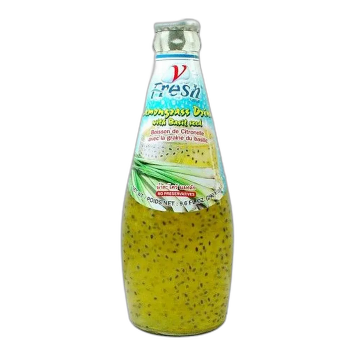 FRESH Citroengras & Basilicum Zaden Drink 290ml – Citroenachtig en verfrissend
