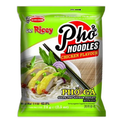 ACECOOK OH! Rijstachtige Pho Noedels Kip 71G