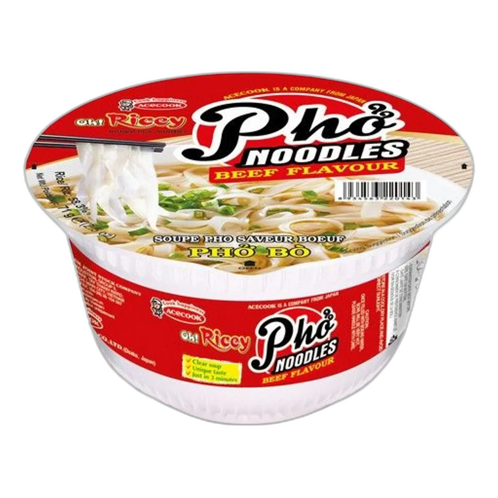 ACECOOK Instant Rijstnoedel Rundvleesbeker 71G