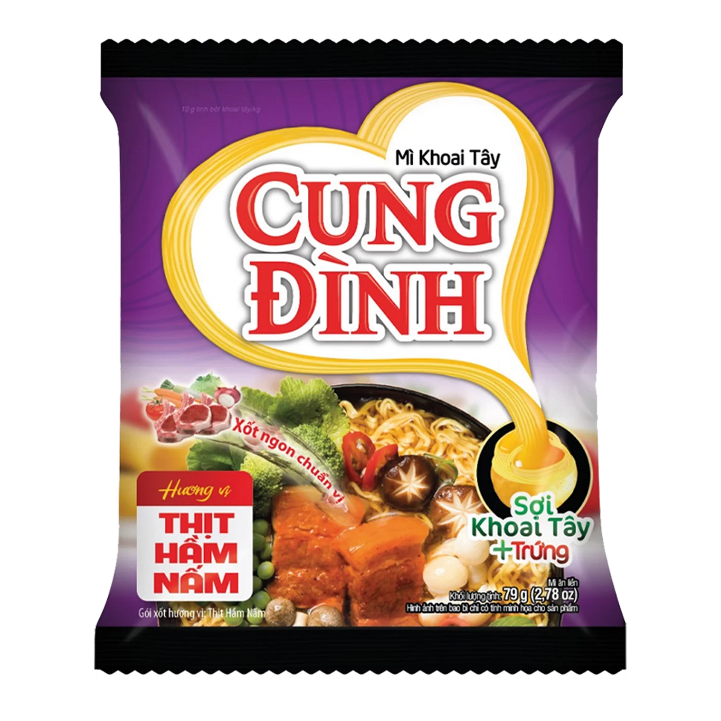 CUNG DINH Instantnoedels Varkensvlees en Champignons 79G