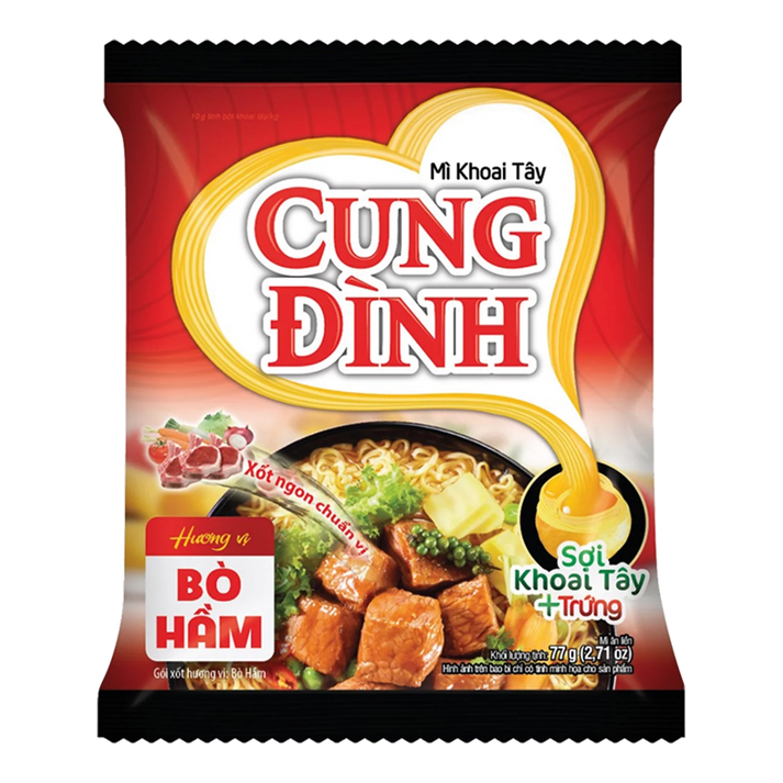 CUNG DINH Instantnoedels Gestoofd Rundvlees 77G