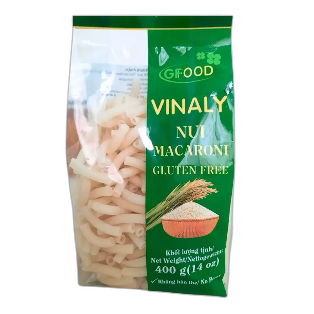 VINALY Glutenvrije rijstmacaroni – Veganistische pasta zonder gluten | 400g