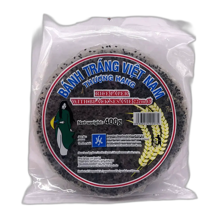 HS rijstpapier met zwarte sesam 400G