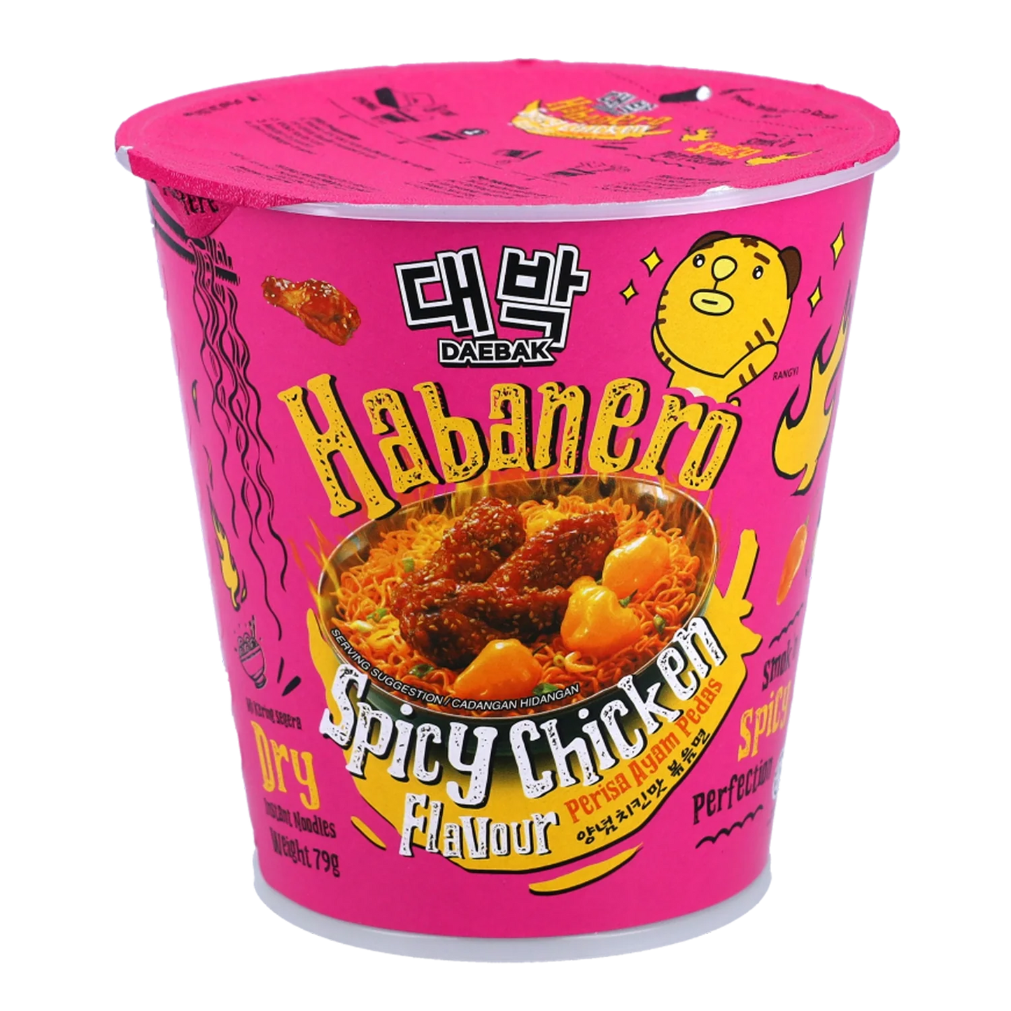 DAEBAK Habanero Spicy Chicken Noodles Cup 79G