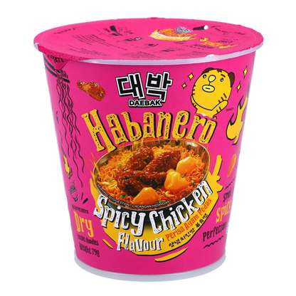 DAEBAK Habanero Spicy Chicken Noodles Cup 79G